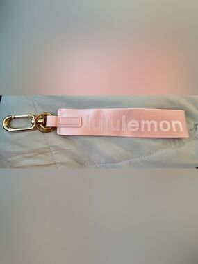 Lululemon Pink Wristlet Keychain / Strap – Gold Hardware